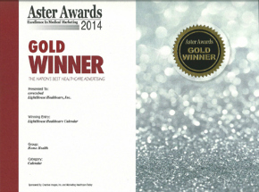 2014 Gold Aster AwardLightHouse Healthcare Calendar