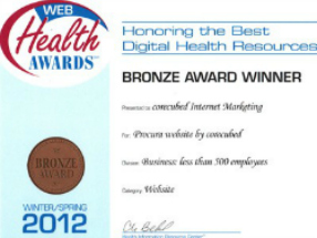 2012 Bronze Web Health AwardProcura website