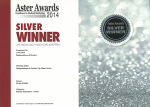 2014 Silver Aster AwardIndependence-4-Seniors Tip Sheet Series