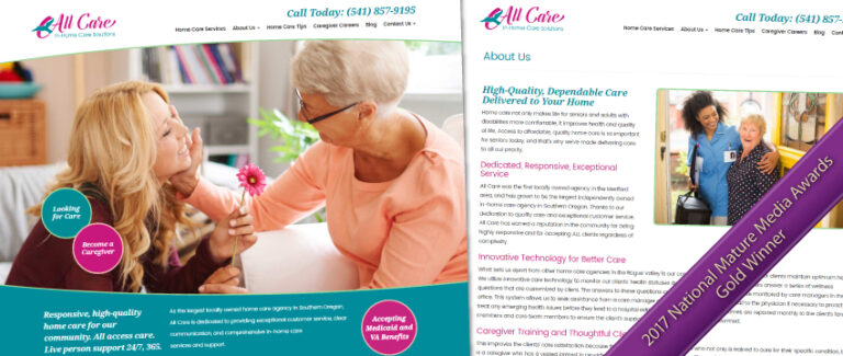 home care marketing website