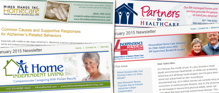 home care marketing newsletters