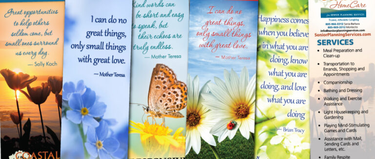 home care marketing - bookmarks
