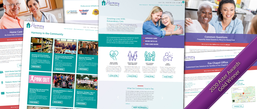 Harmony Home Care's Website