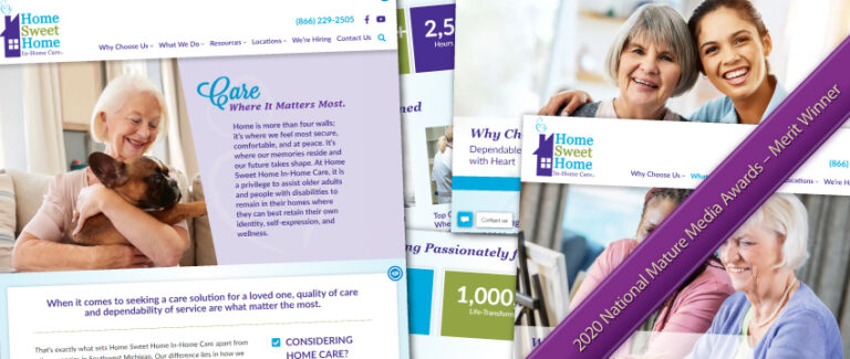 Home Sweet Home In-Home Care's Award-Winning Website