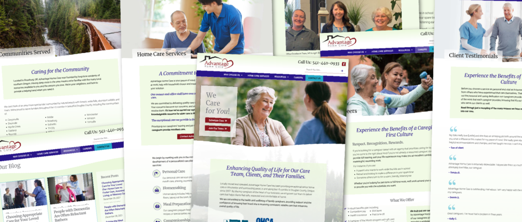 Advantage Home Care website