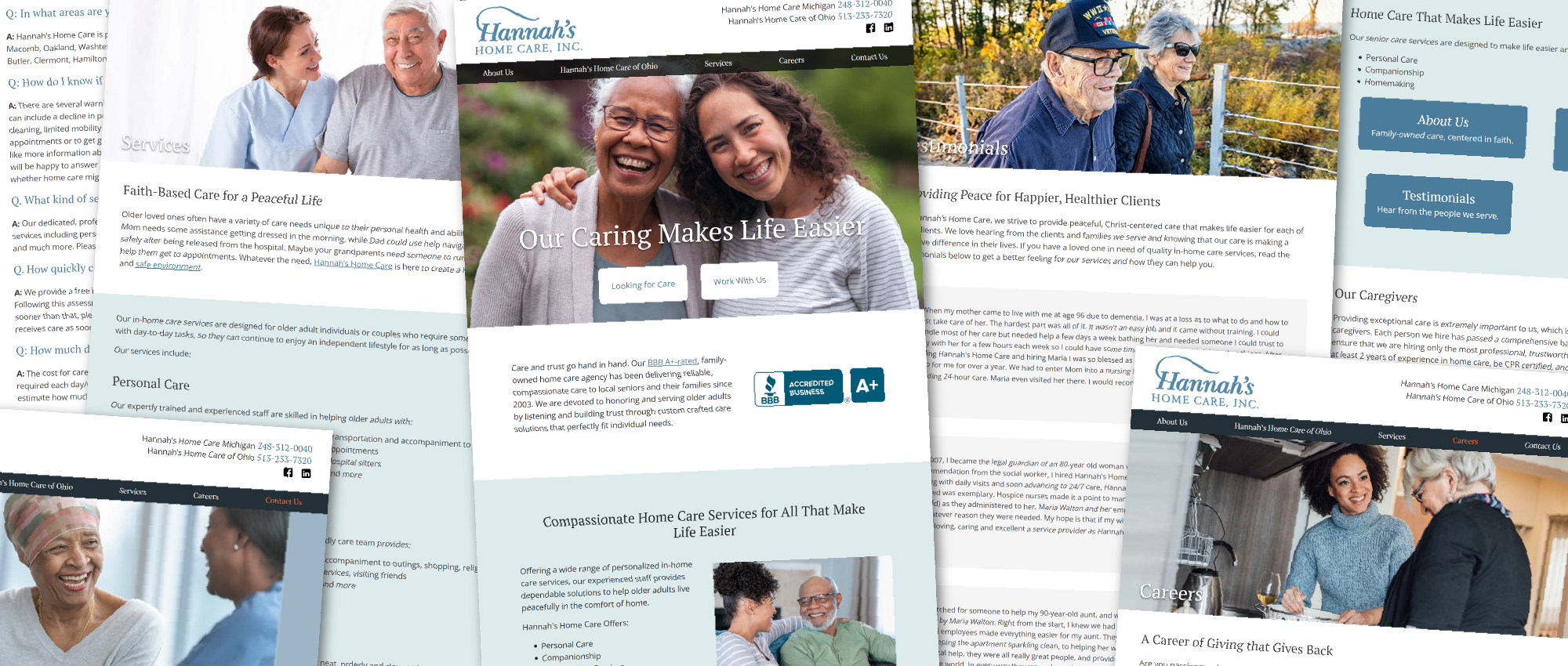 Hannah's Home Care Website Refresh