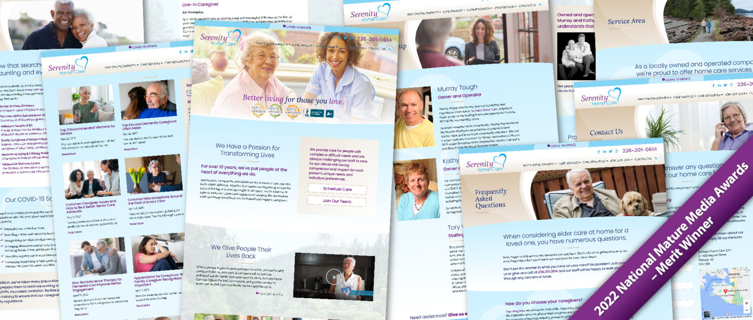 Serenity Home Care 2022 Website - Merit Winner