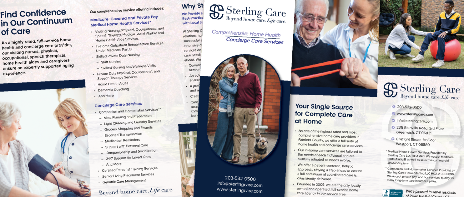 Sterling Care brochure - tree-background
