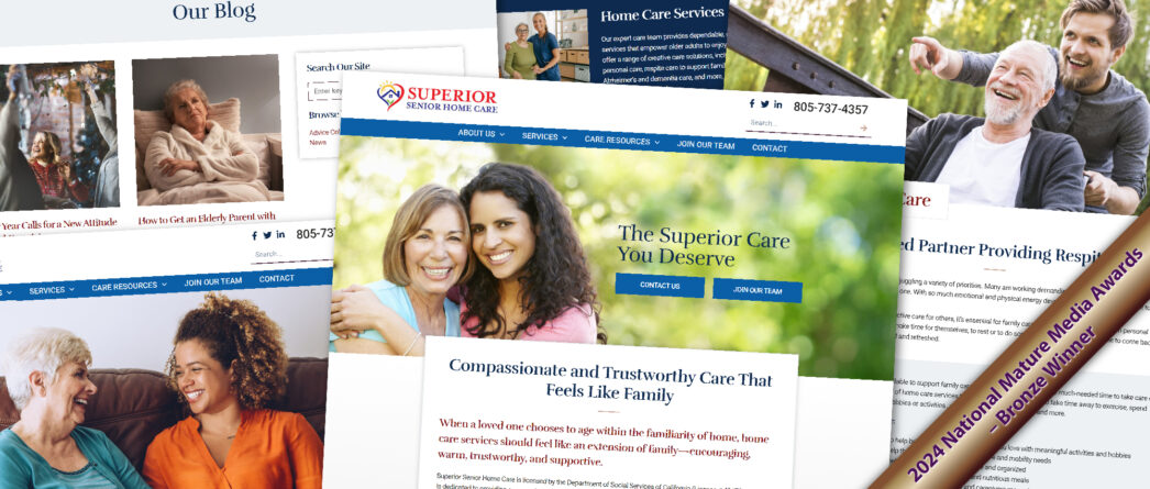 Superior Senior Home Care website - award