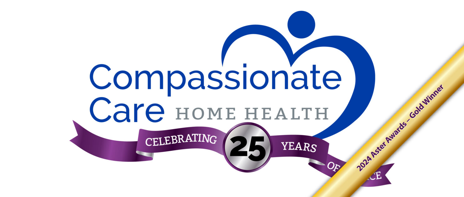 Compassionate Care Home Health Services 25th anniversary logo