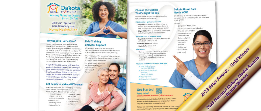 Award-Winning Dakota Home Care Recruitment Flyer
