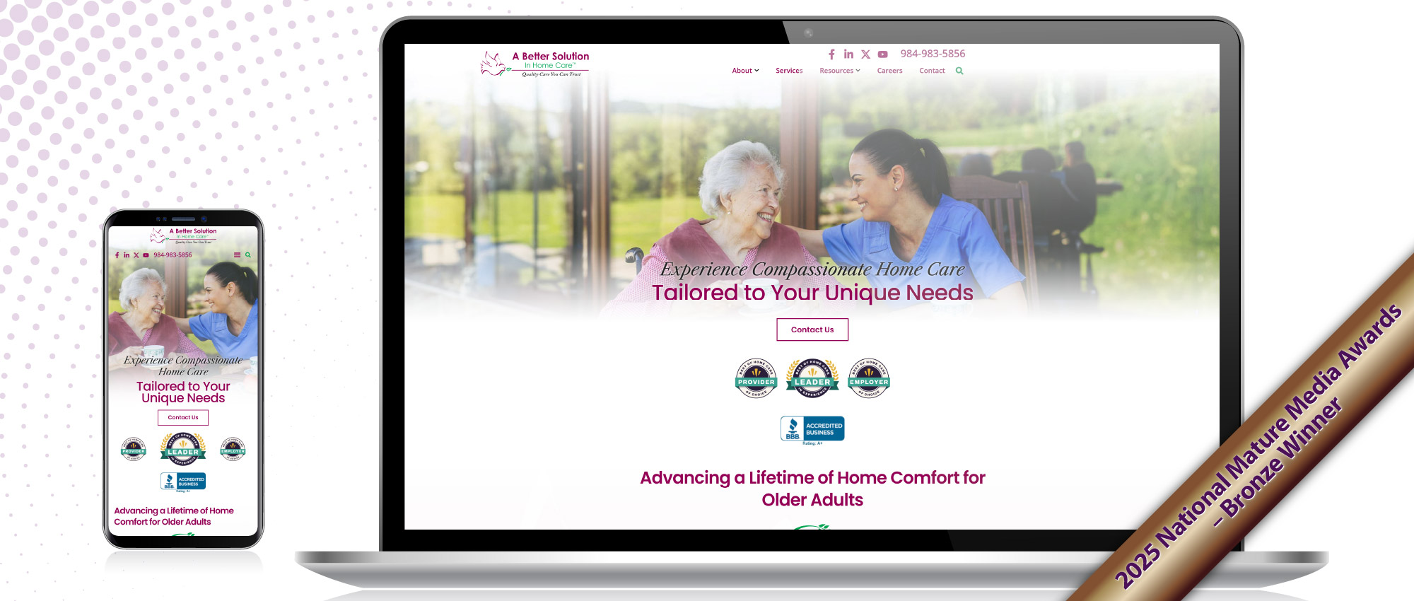 A Better Solution In-Home Care Raleigh - New Website