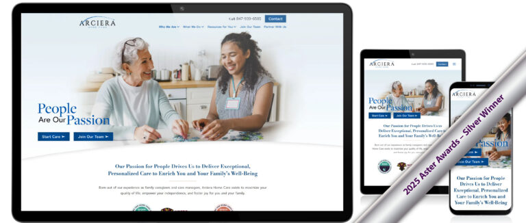 Arciera Home Care - Website - 2025 Silver Aster Award Winner