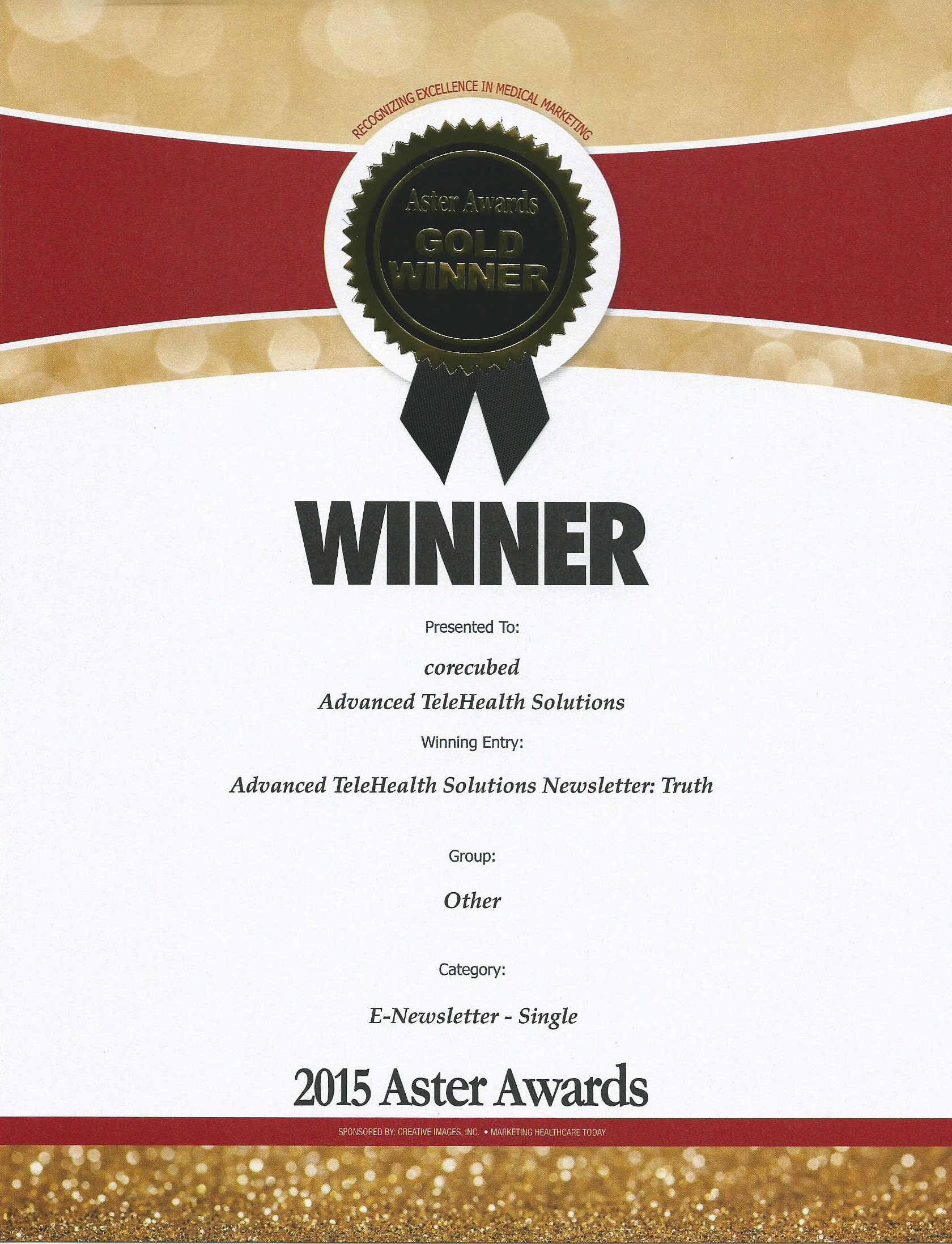 2015 Gold Aster Award