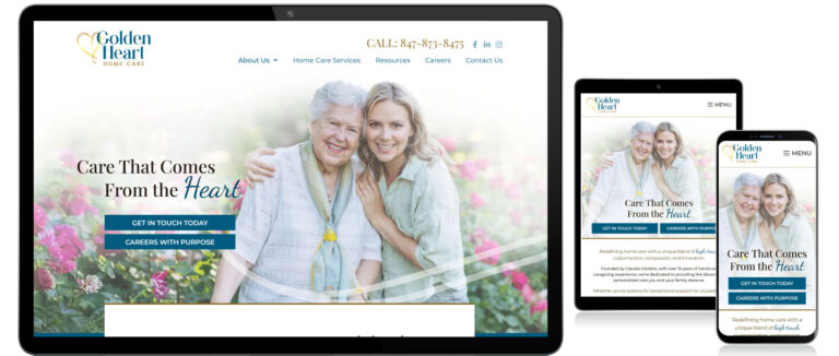 Golden Heart Home Care website