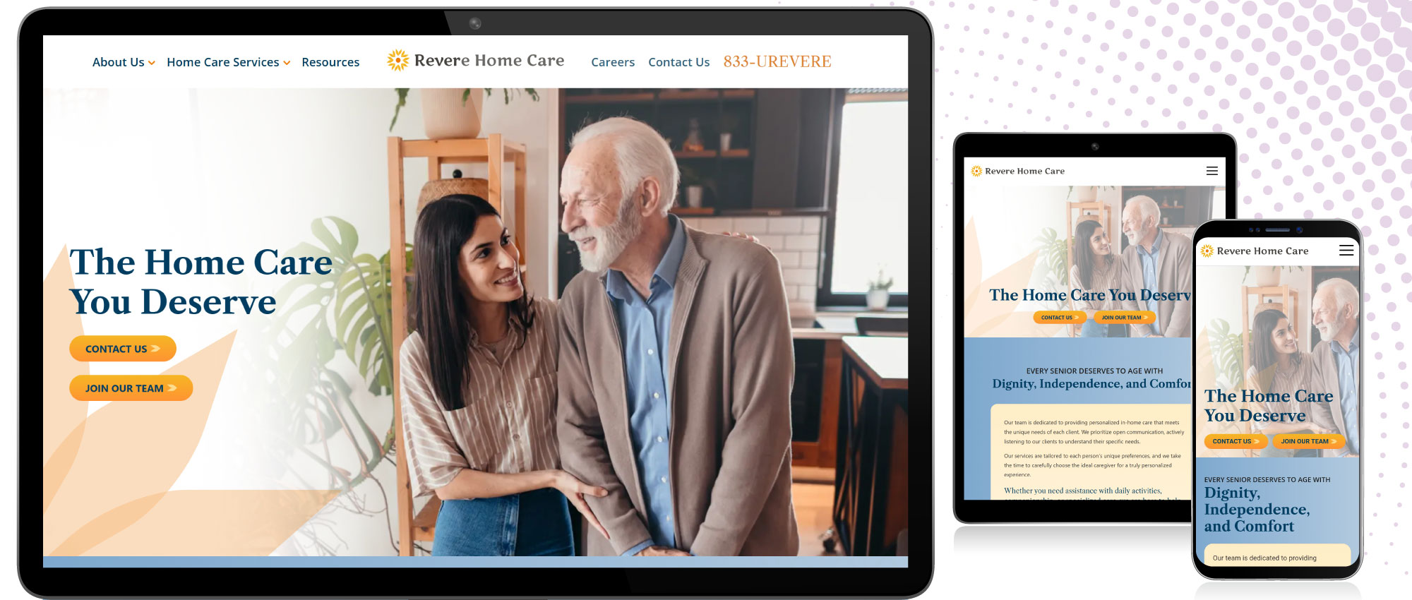 Revere Home Care website