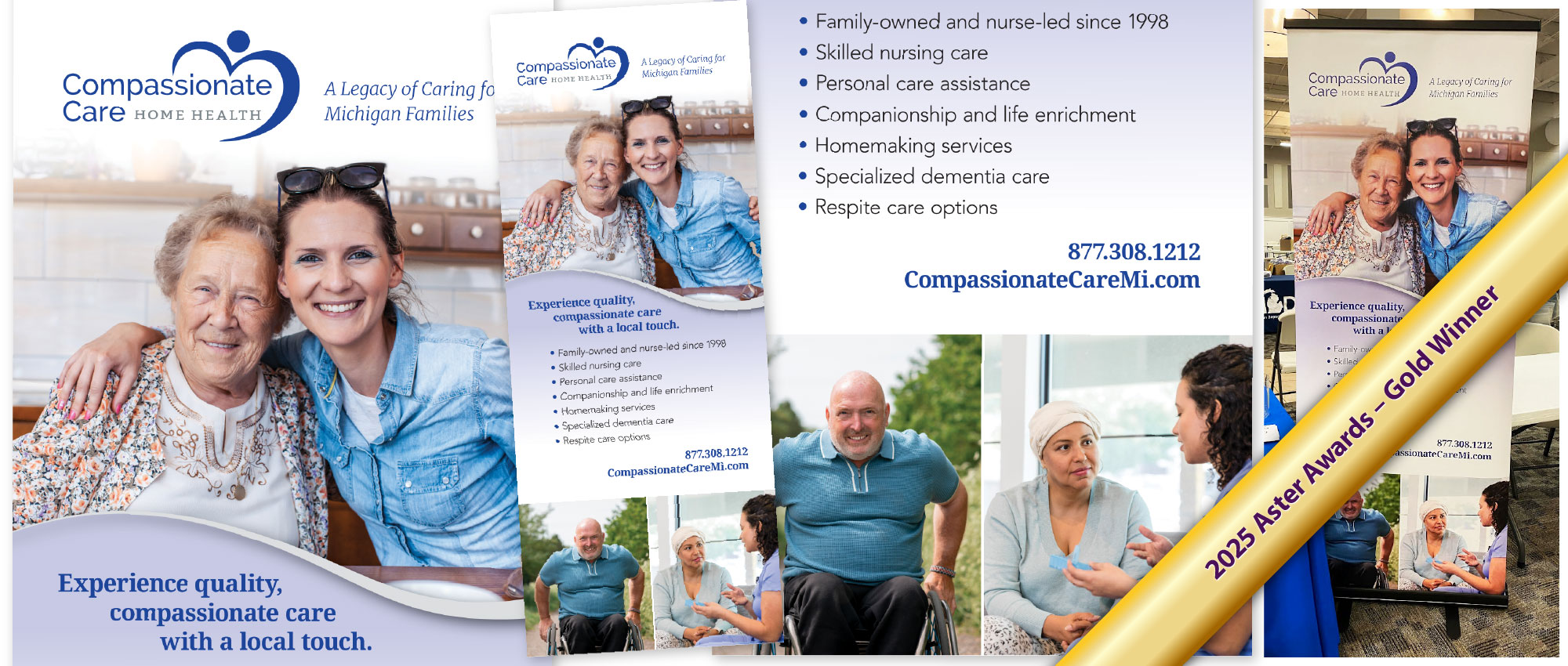 Compassionate Care Home Health - retractable display banner - 2025 Gold Aster Award Winner