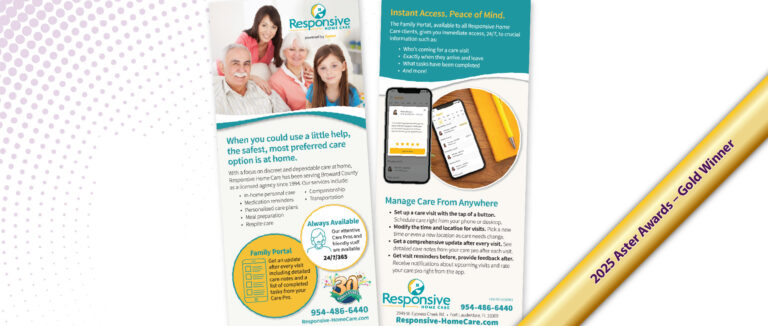 Responsive Home Care Rack Card - 2025 Gold Aster Award Winner