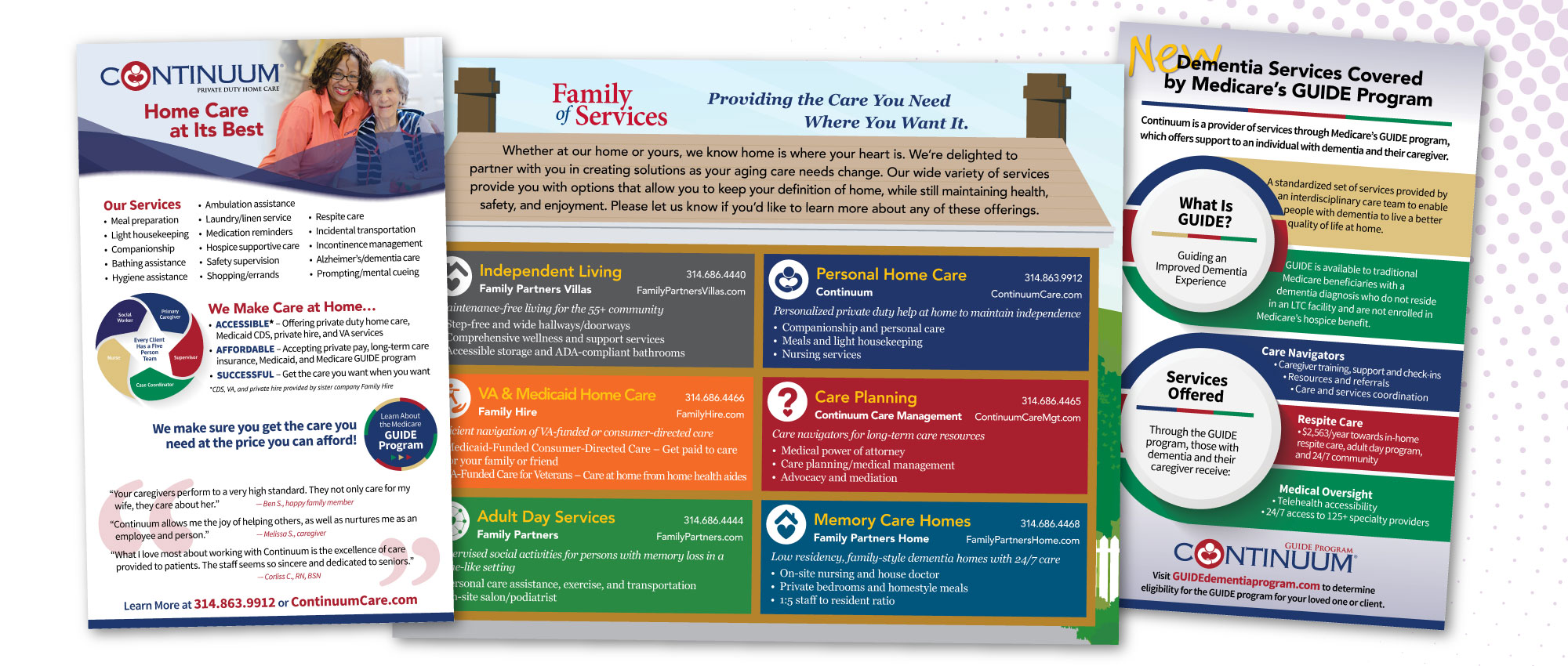 Continuum 5x8 Family of Services Rack Card (bifold)