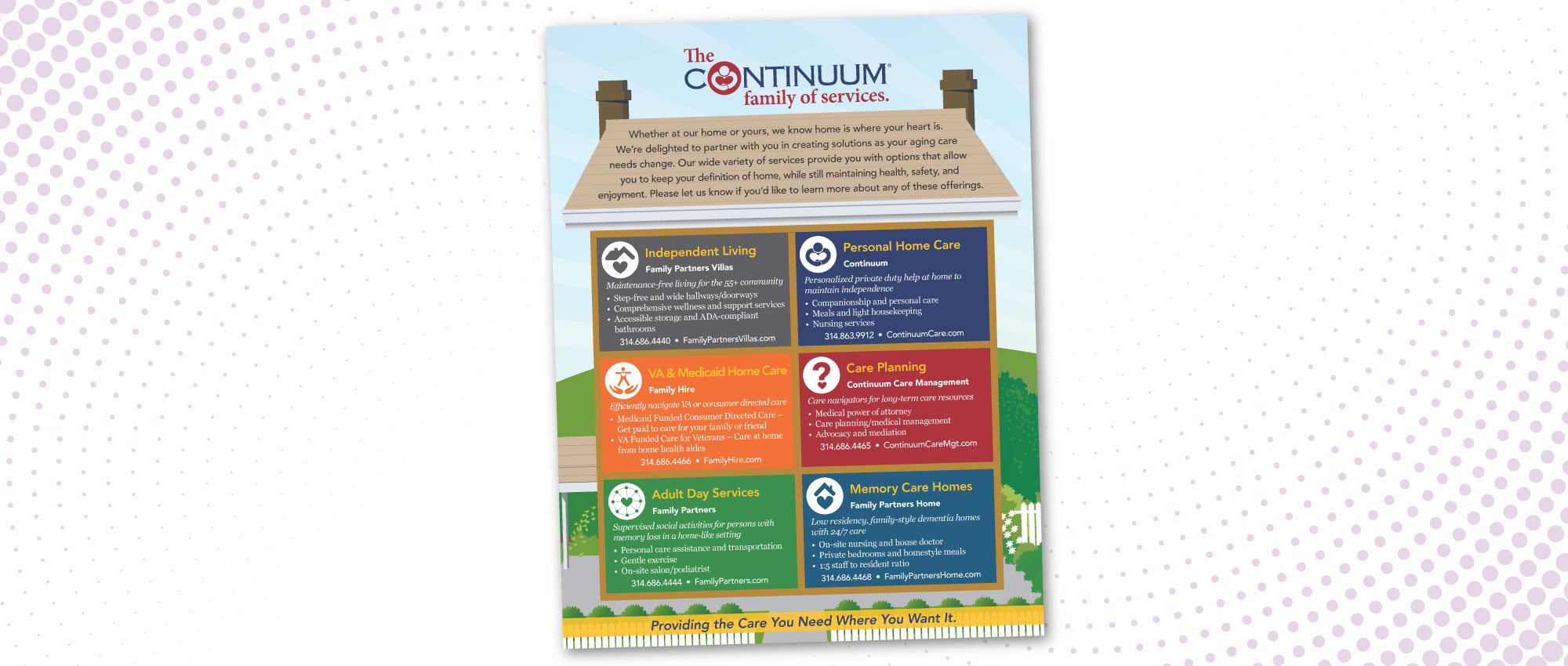 Continuum's Family of Services flyer