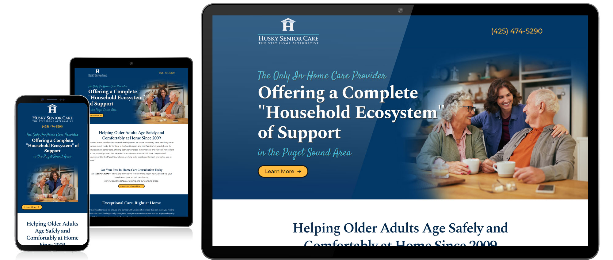 Husky Senior Care Landing Page