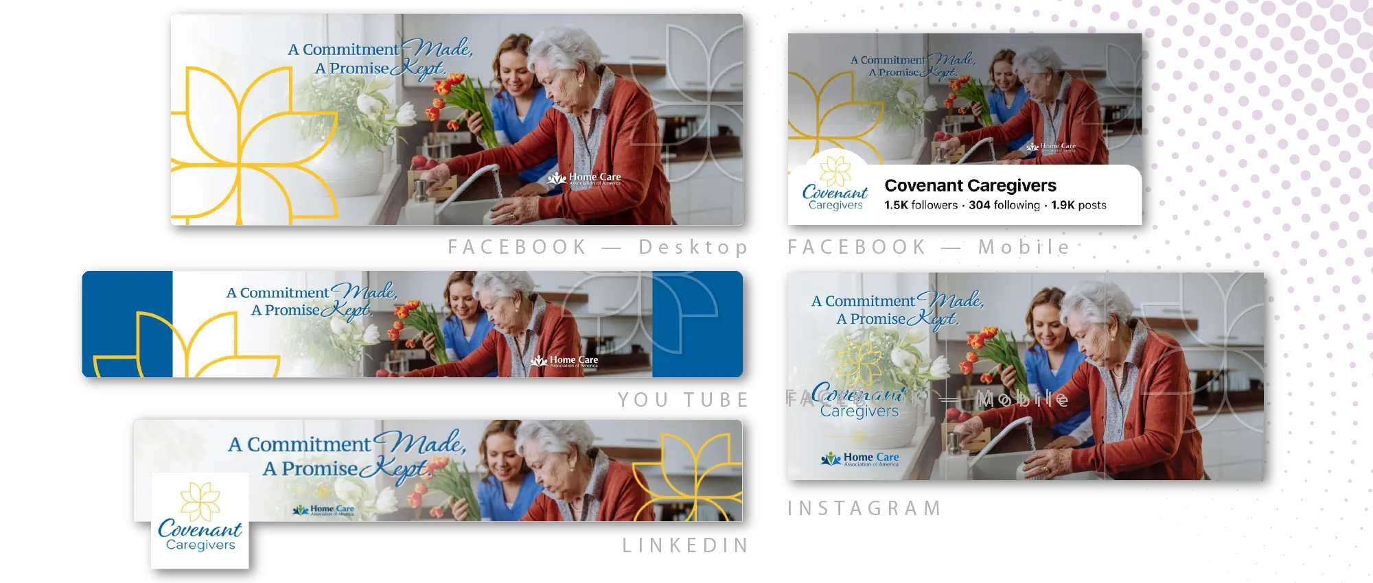 Covenant Caregivers - custom social media banners