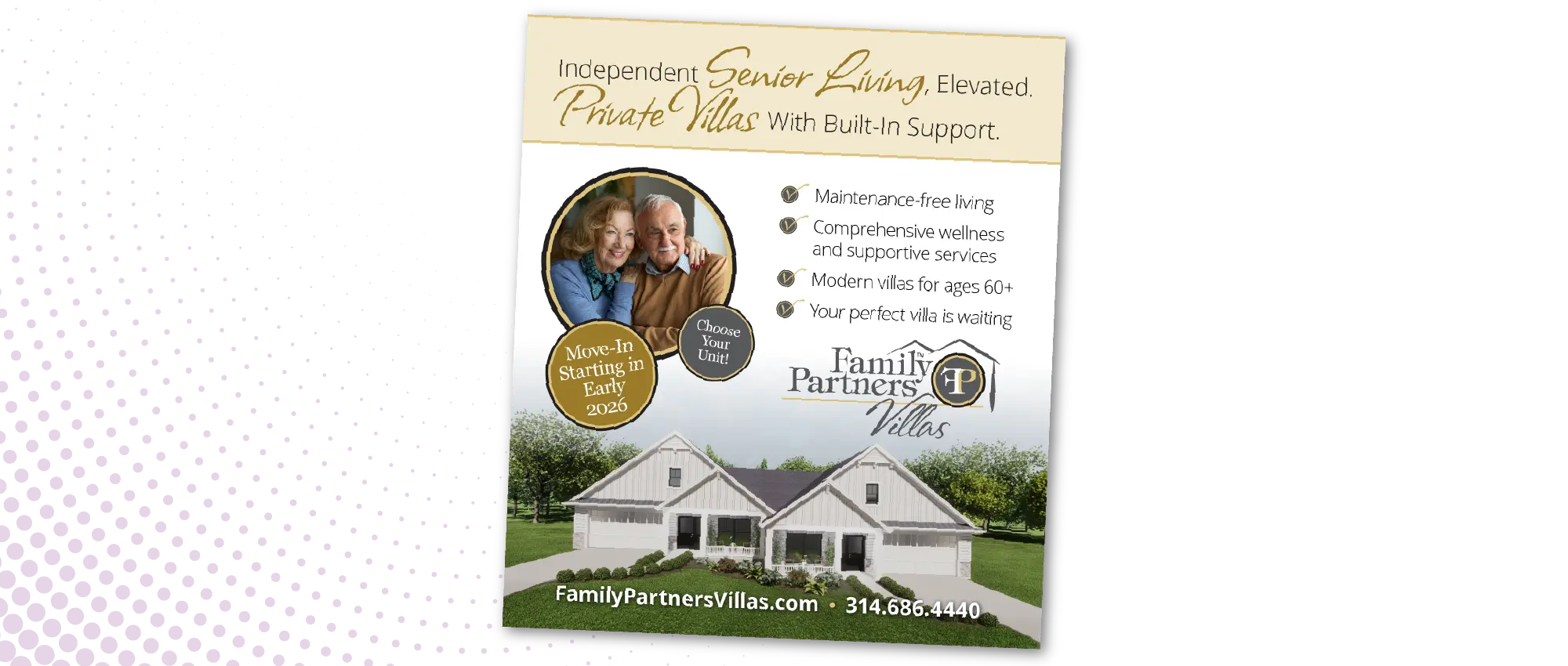 Family Partners Villas - Print advertisement