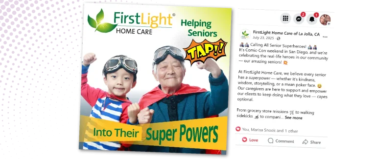FirstLight Home Care - La Jolla - Comic-Con Ad