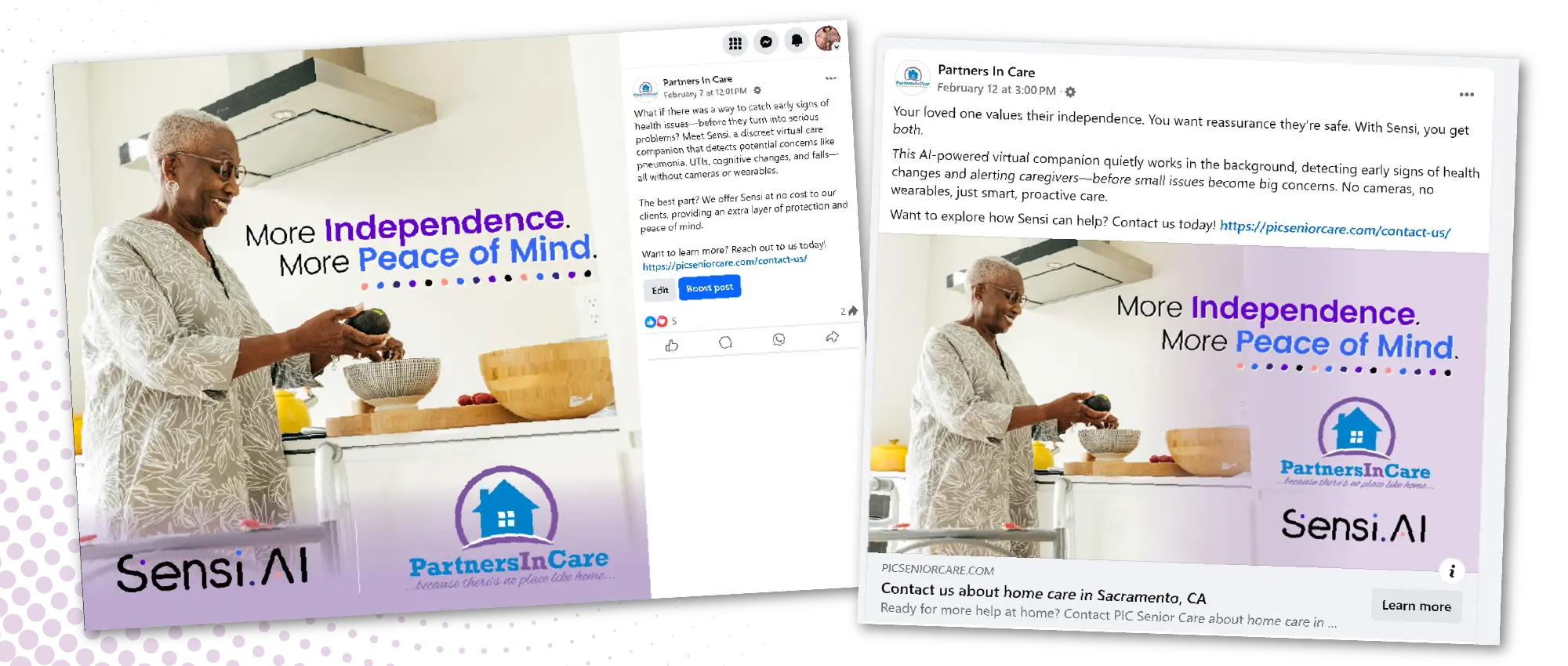 Partners In Care - Sensi.AI collaboration social media post